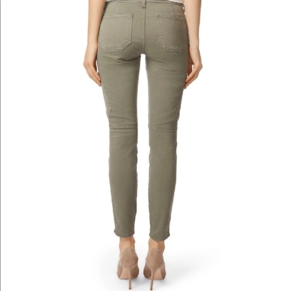 J Brand NWT Cropped Stretch Cotton-blend Twill Skinny Pants in caster green - Picture 8 of 9